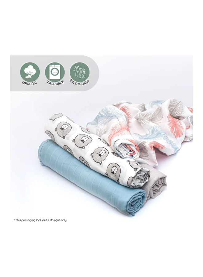 Pack Of 2 Bamboo Muslin Wrap Swaddle
