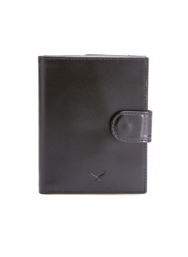 Genuine French Leather Coinpurse Wallet Black