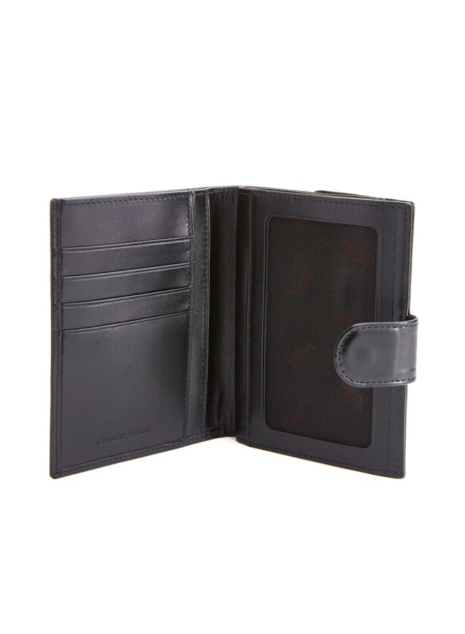 Genuine French Leather Coinpurse Wallet Black