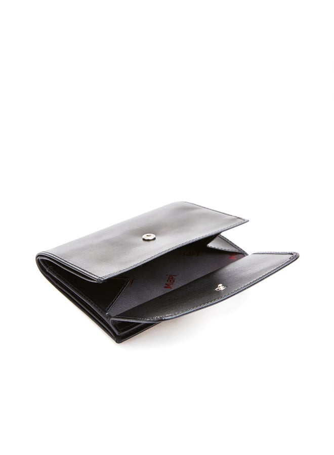Genuine French Leather Coinpurse Wallet Black