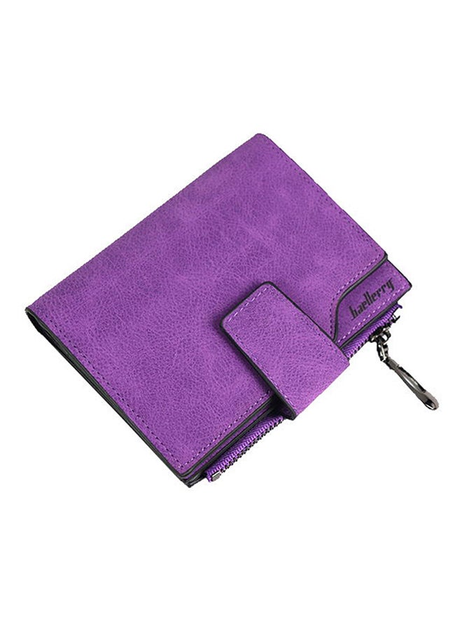 Small Trifold Card Holder Wallet Purple