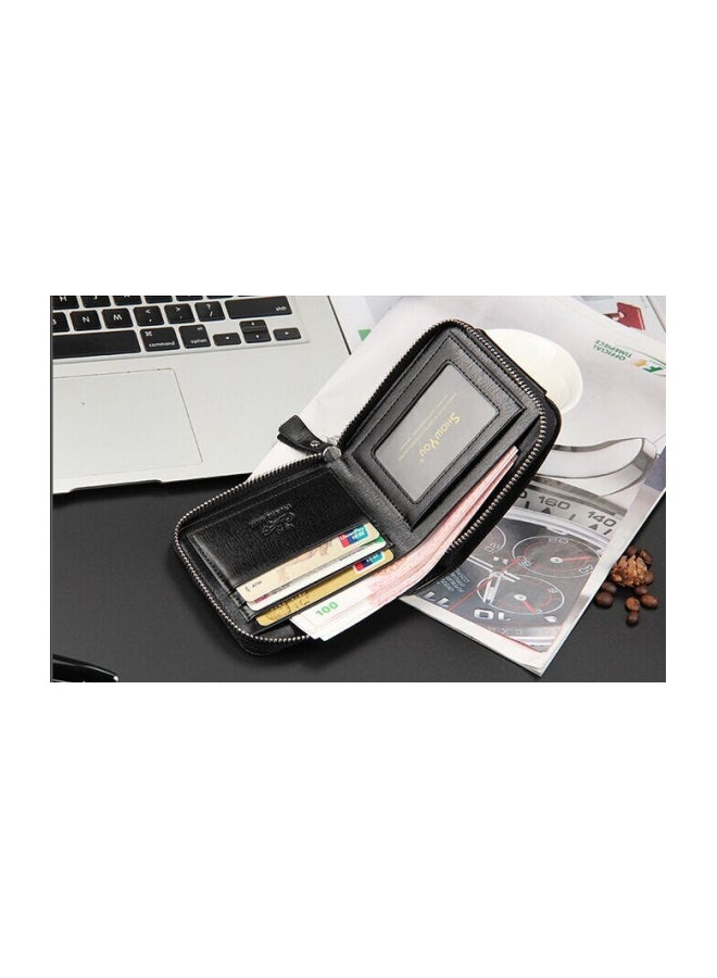 Multi-Purpose Leather Wallet Black