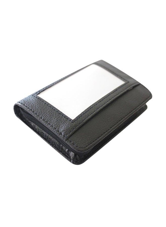 Solid Design Bi Fold Wallet Black/White