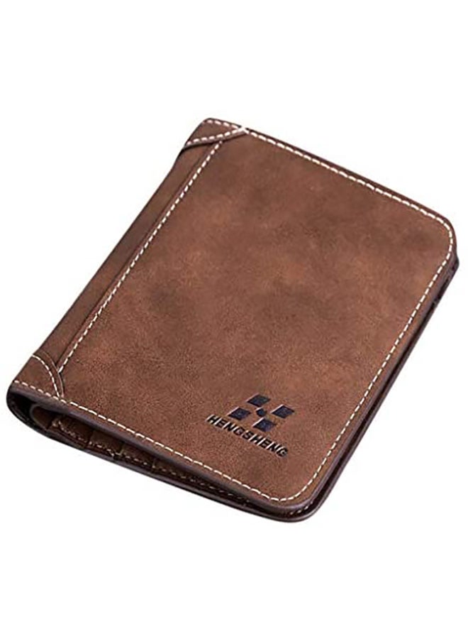Retro Style Multi-Card Wallet Brown