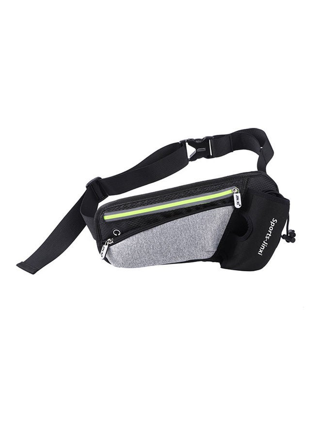 Adjustable Strap Zipper Reflective Stripe Climbing Hiking Sports Bag 20 x 5cm