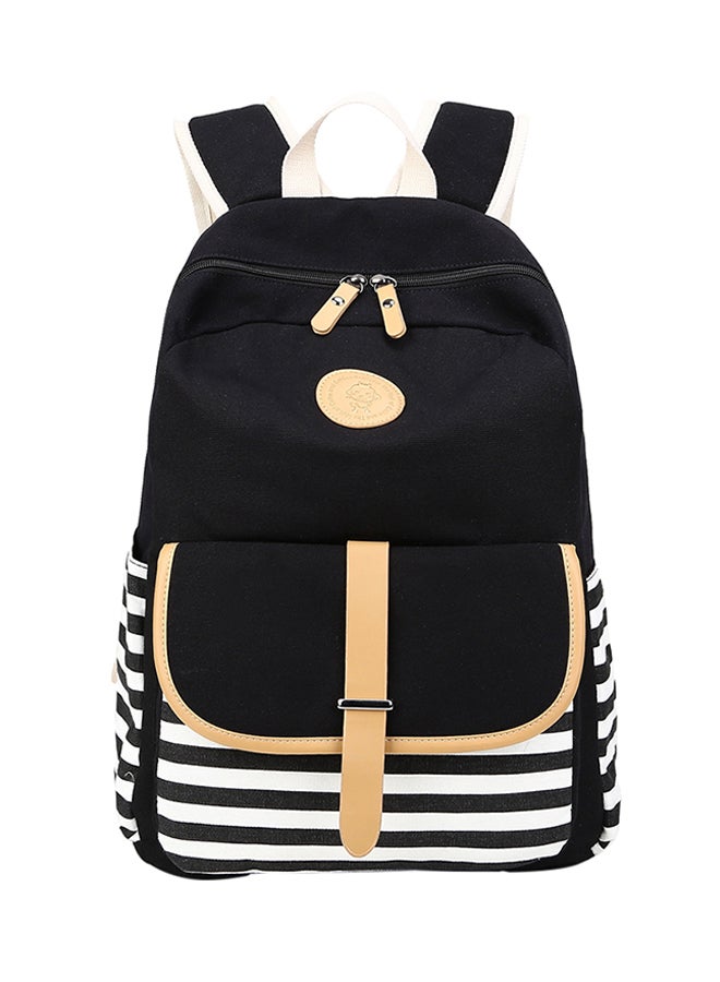 Korean Style Fashion Travel Backpack Black/White