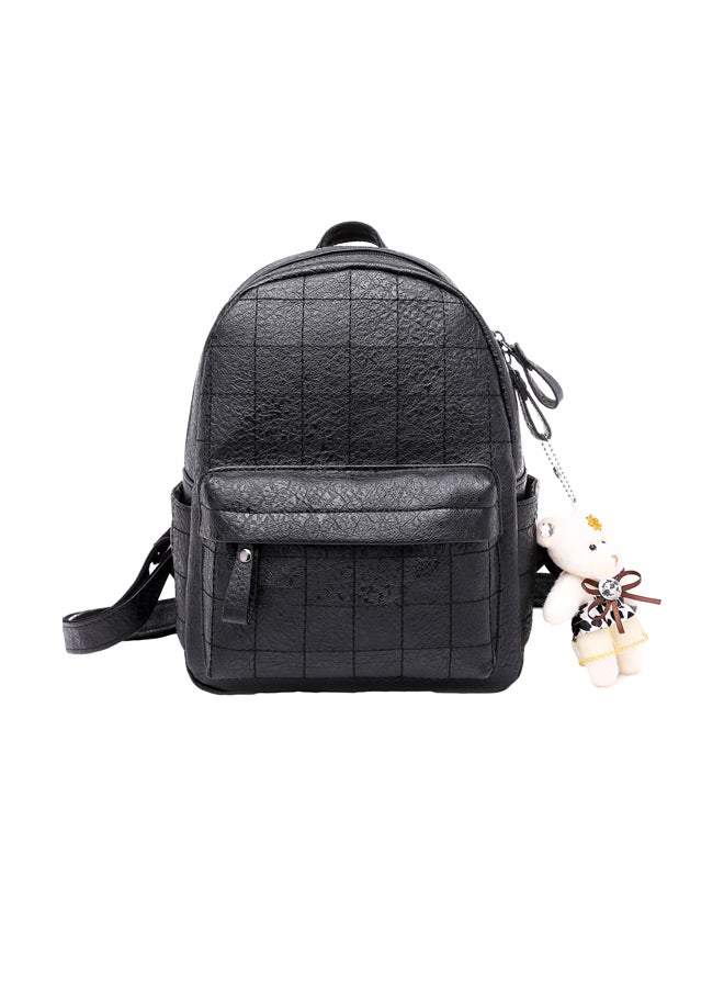 Zippered Backpack Black