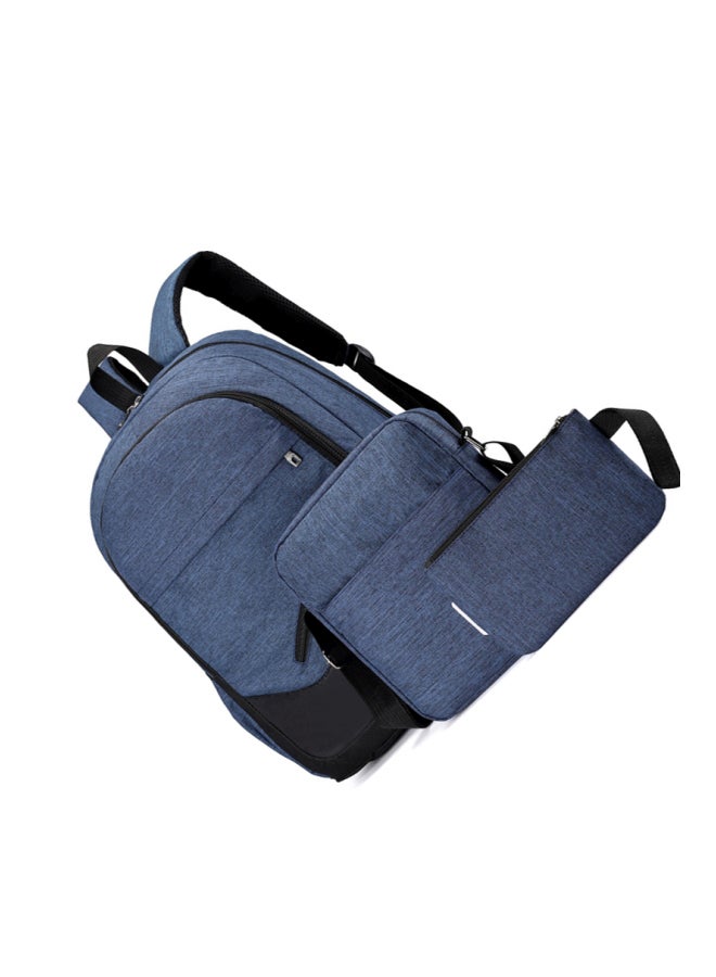 3-Piece Backpack Set Blue/Black