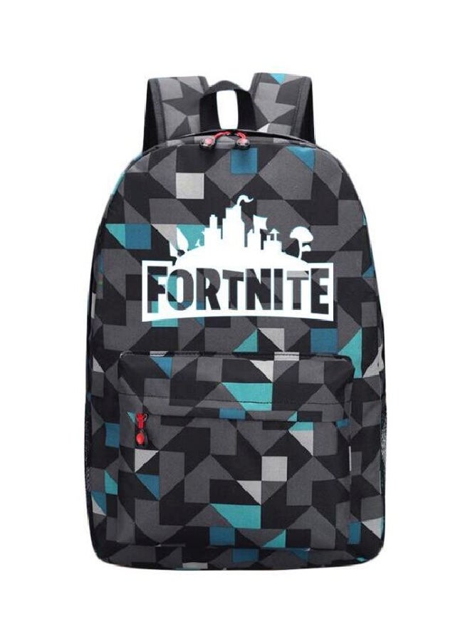 Fortnite Printed Fashionable Backpack Black/Grey/Blue