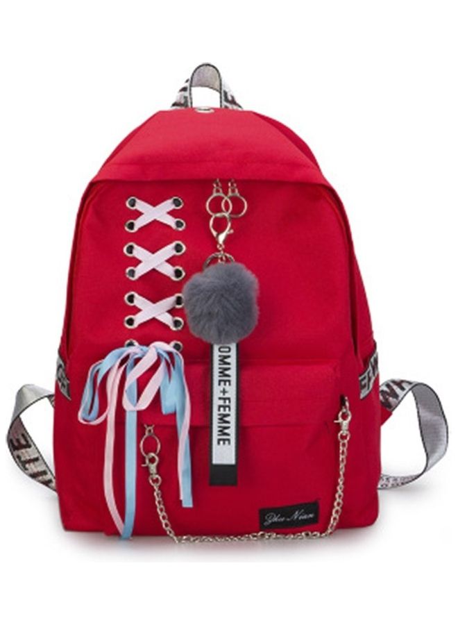 Waterproof Student Backpack Red
