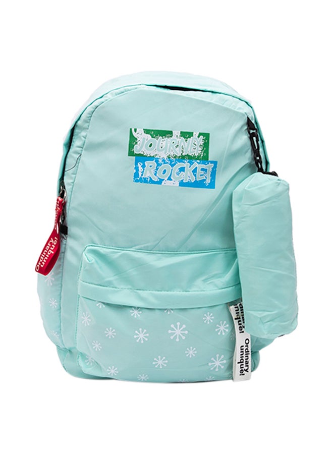 Nylon Backpack With Pencil Case Light Green