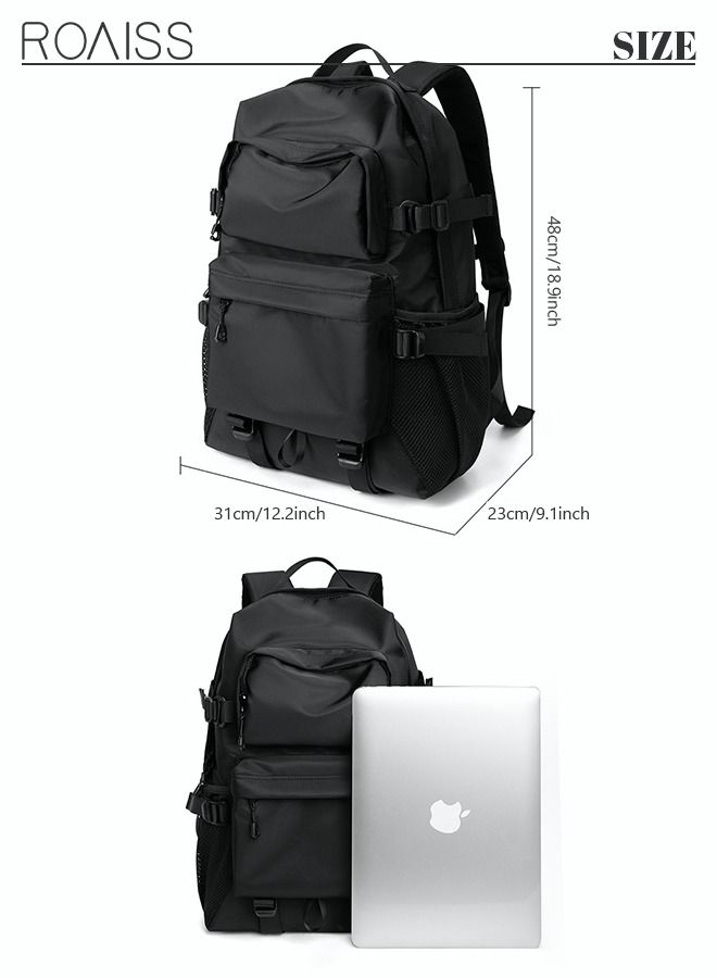 Classic Large Capacity Backpack Multifunction Casual Water Resistant Oxford Double Shoulder School Bag