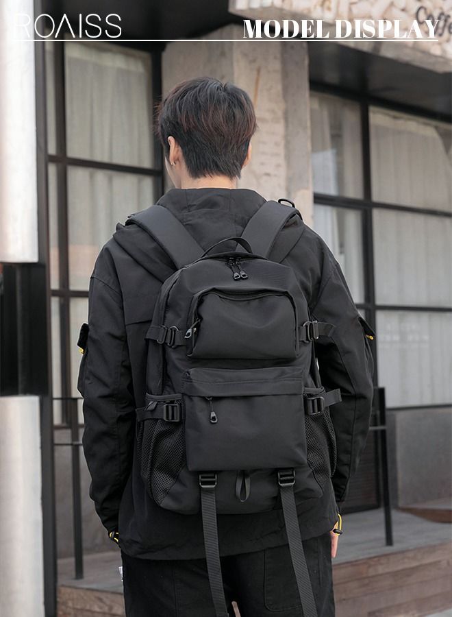 Classic Large Capacity Backpack Multifunction Casual Water Resistant Oxford Double Shoulder School Bag