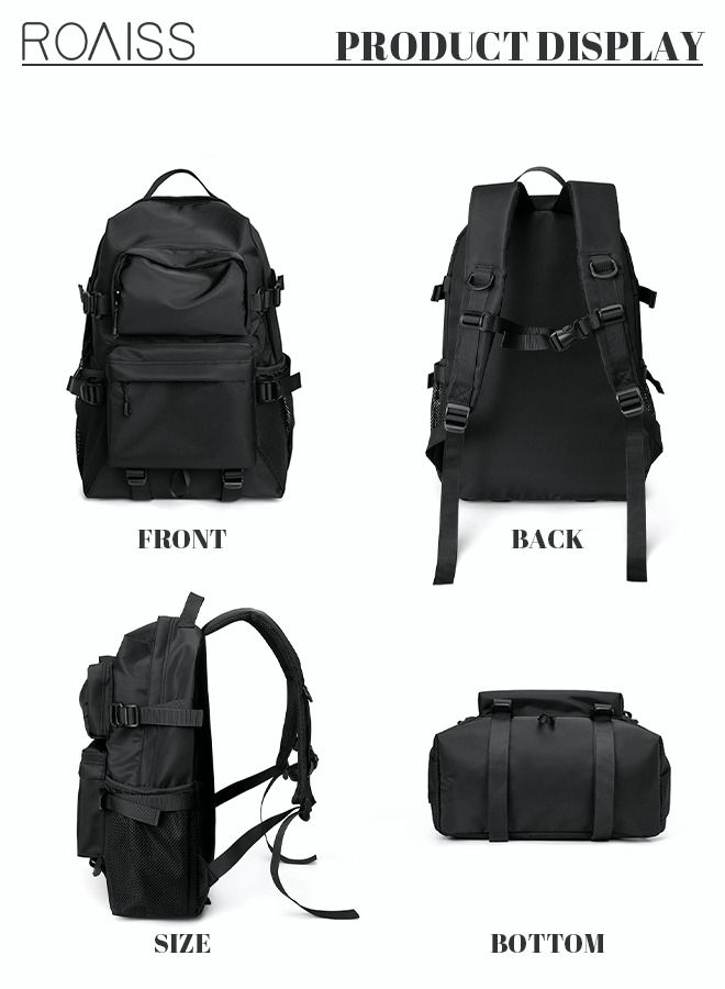 Classic Large Capacity Backpack Multifunction Casual Water Resistant Oxford Double Shoulder School Bag