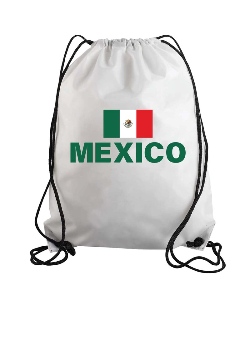 Mexico Soccer Drawstring Bag or Backpack Suitable for Adults and Kids and Sports Fans (Design 3)