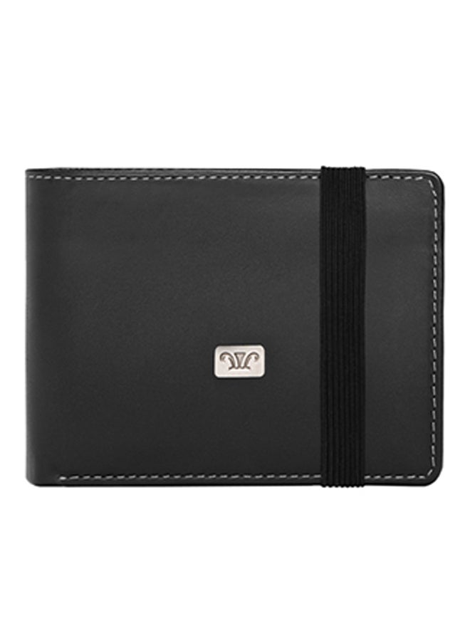 Zenith Leather Wallet With Band For Men Black