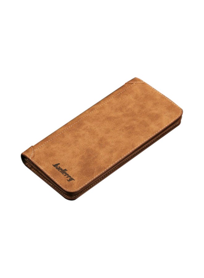 Casual Leather Wallet Brown