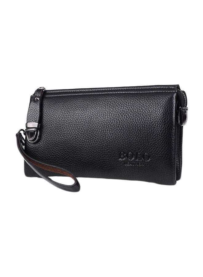 Multilayer Leather Wallet Black