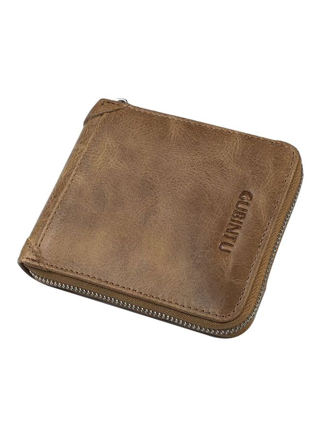Multifunctional Leather Wallet Light Coffee