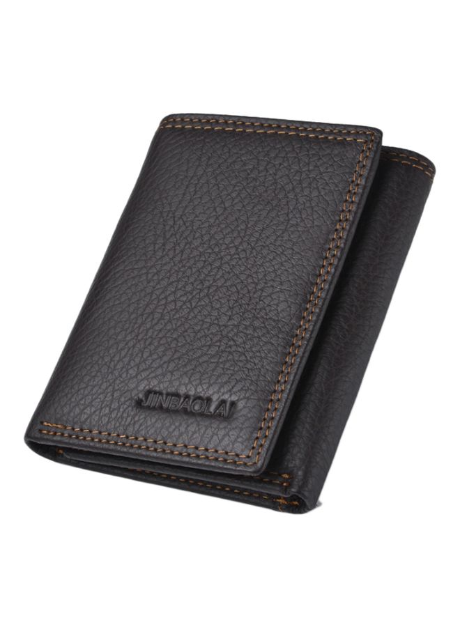 Men's Tri-Fold Leather Wallet Black