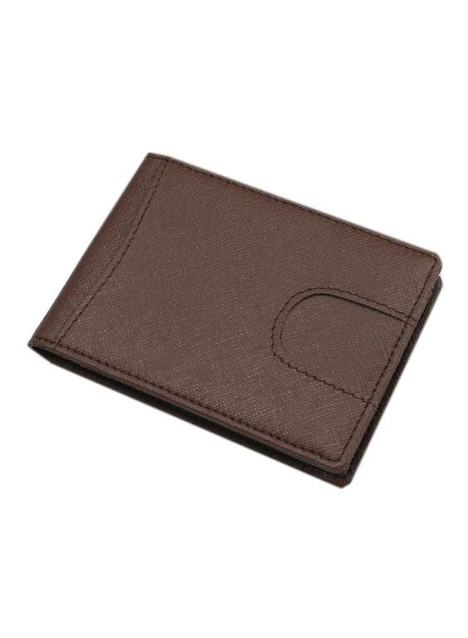 Bi-Fold Pick-Up Case Clip Men Wallet Coffee