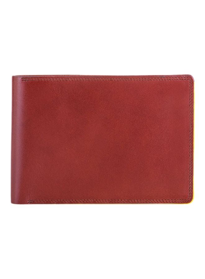 RFID Standard Wallet With Coin Pocket Brown/Yellow