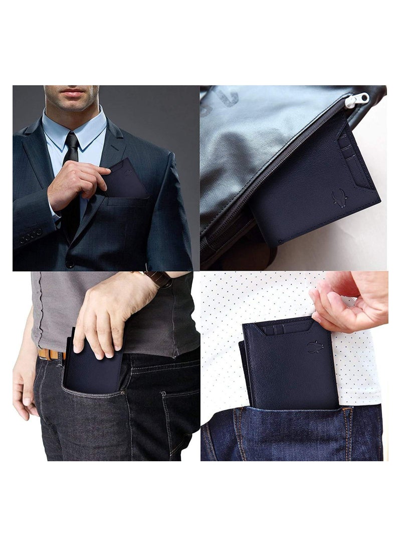 Wild Horn Blue Leather Mens Leather Wallet WH1251