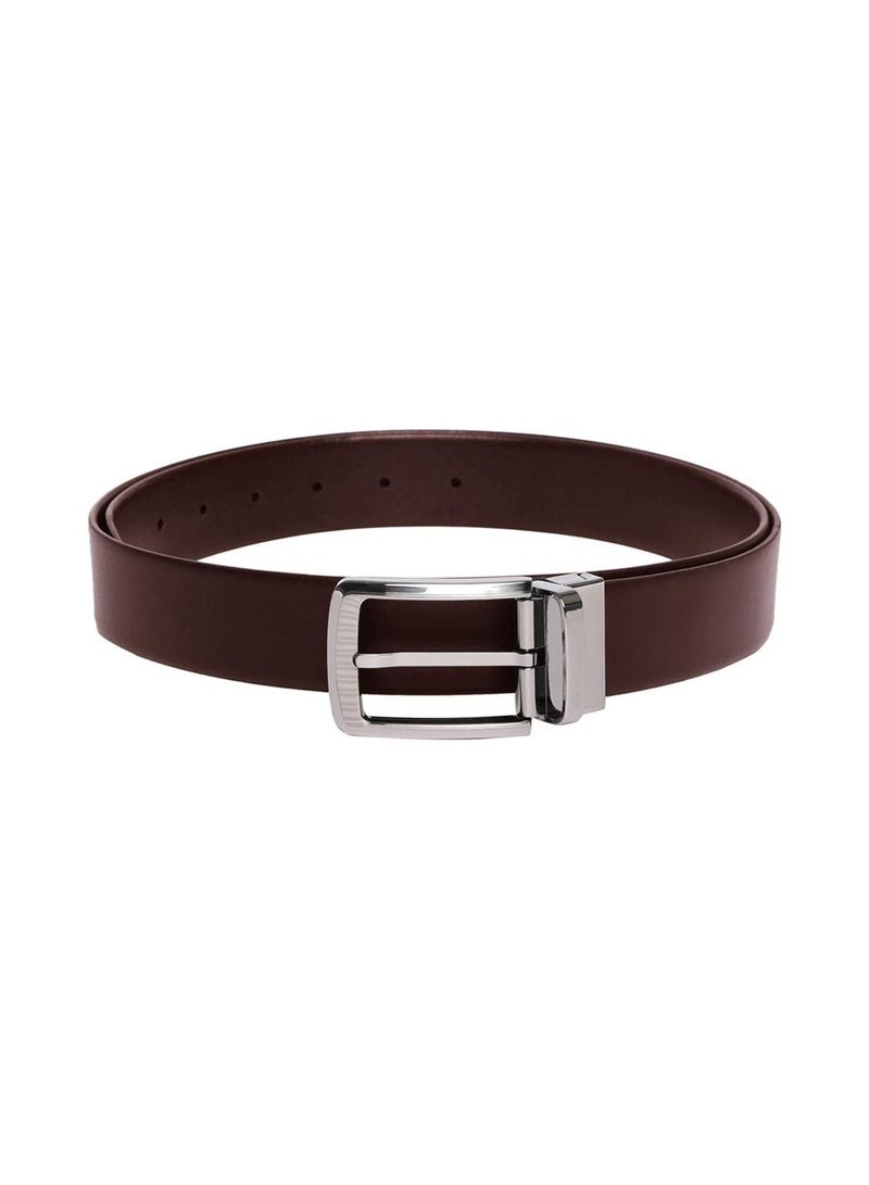 Mens Classic Leather Wallet And Belt Combo Brown