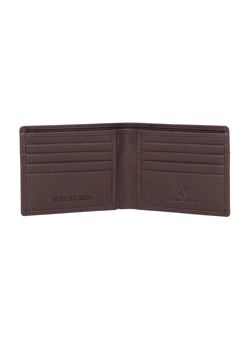 Mens Classic Leather Wallet And Belt Combo Brown