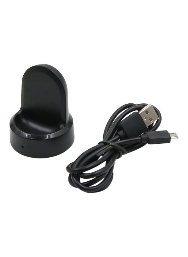 Smartwatch Wireless Charging Stand Cradle Compatible with Samsung Gear S-3 Frontier / Gear S-2 Classic Black