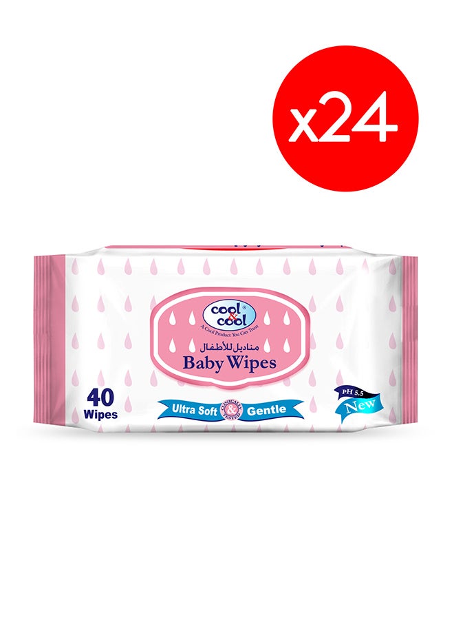 Baby Wipes 40'S Pack Of 24- 960 Pieces