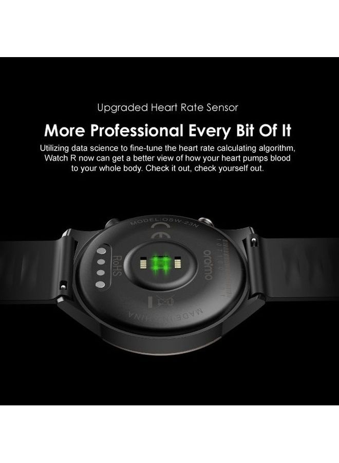 200.0 mAh OSW-23N Smart Watch 1.32-inch HD Full Color Touch Screen Build In Fitness Tracker Heart Rate & Blood Oxygen Monitor Gold