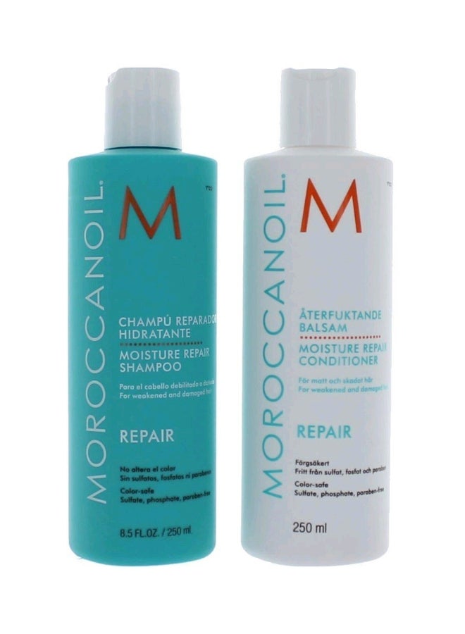 2-Piece Moisture Repair Shampoo And Conditioner 250ml