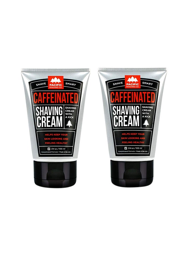 Pack Of 2 Caffeinated Shaving Cream White 2x3.4 oz