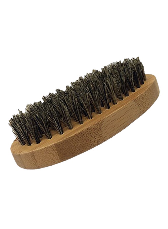 Deluxe Wooden Beard Comb And Brush Set Brown