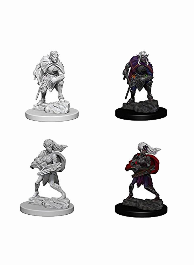 4-Piece Nolzur's Marvelous Unpainted Drow Figure Miniature Set