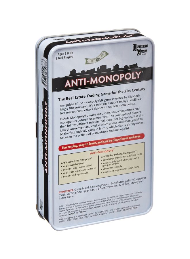 Anti-Monopoly Board Game 1487