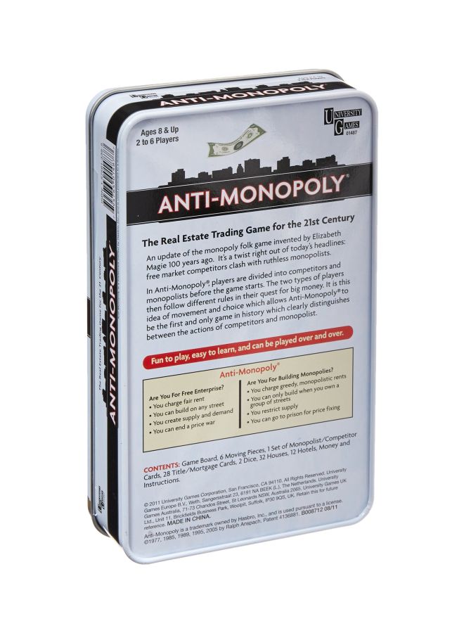 Anti-Monopoly Board Game 1487