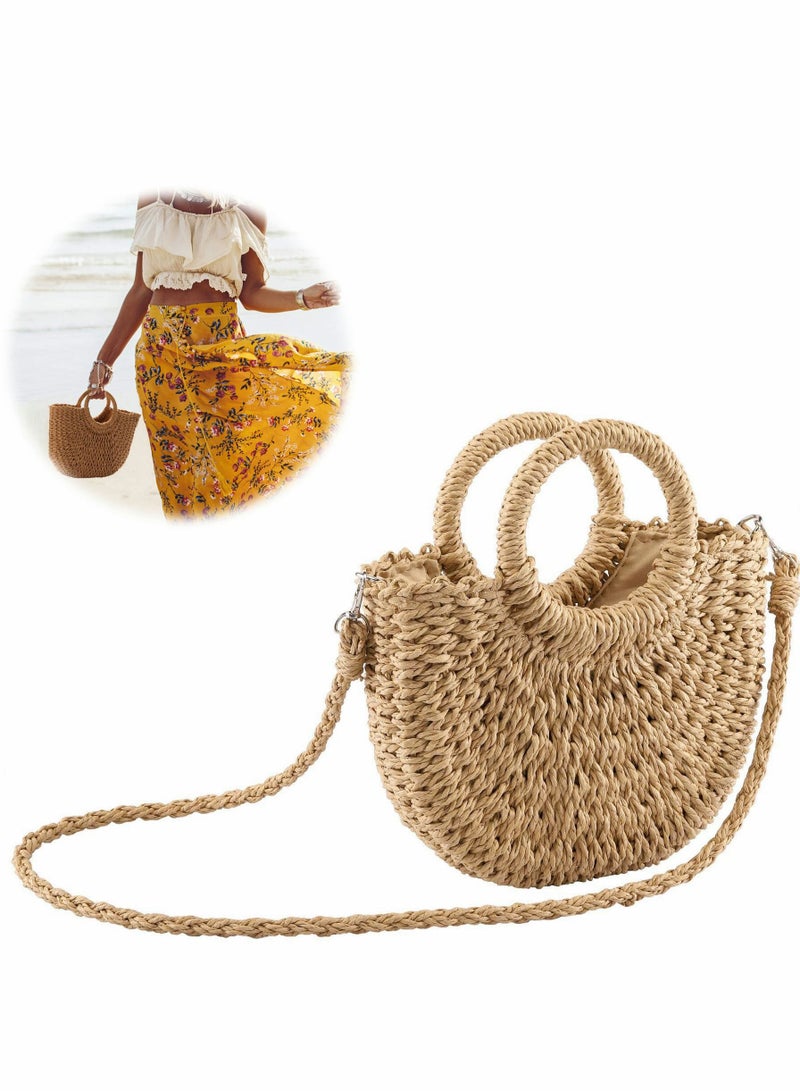 Women Straw Handbag, Summer Beach bag, Handmade Large Tote Bag Womens Handbag