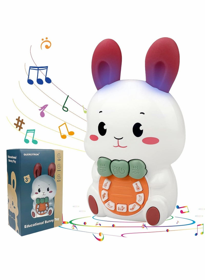 Baby Toys 3-6 Months Infant Musical Toys for Babies 3-6-12 Months, Baby Bunny Early Educational Light Up Toy, Baby Learning Toy 12-18 Months Newborn Toy Baby Boys and Girls Gifts