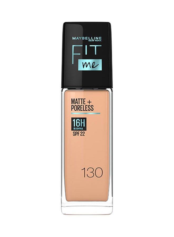 Maybelline New York Fit Me Matte & Poreless Foundation 16H Oil Control with SPF 22 - 130
