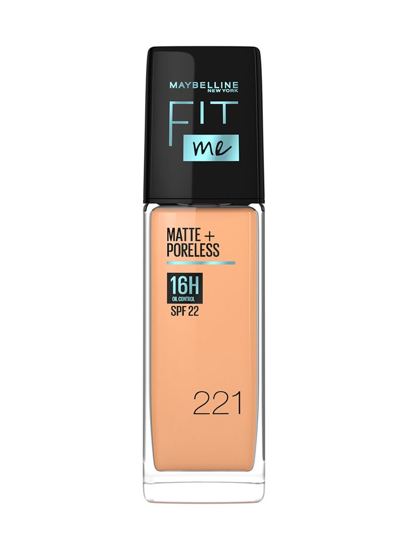 Maybelline New York Fit Me Matte & Poreless Foundation 16H Oil Control with SPF 22 - 221