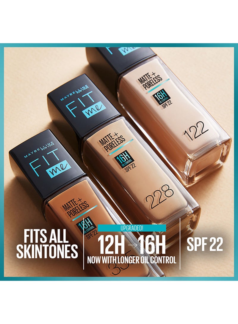 Fit Me Matte + Poreless Foundation 16H Oil Control with SPF 22 - 125