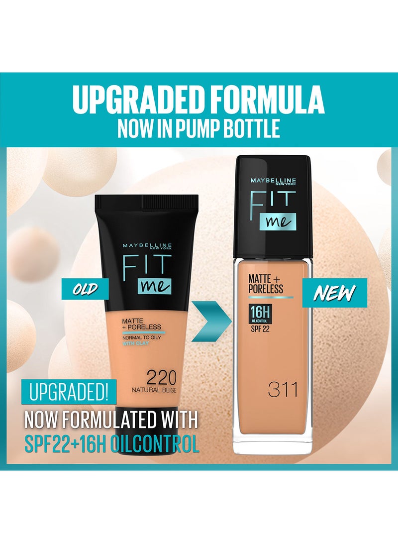 Fit Me Matte + Poreless Foundation 16H Oil Control with SPF 22 - 125