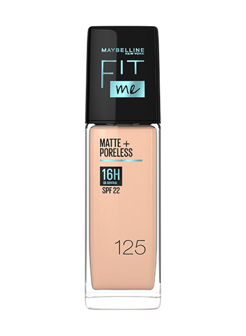 Maybelline New York Fit Me Matte & Poreless Foundation 16H Oil Control with SPF 22 - 125