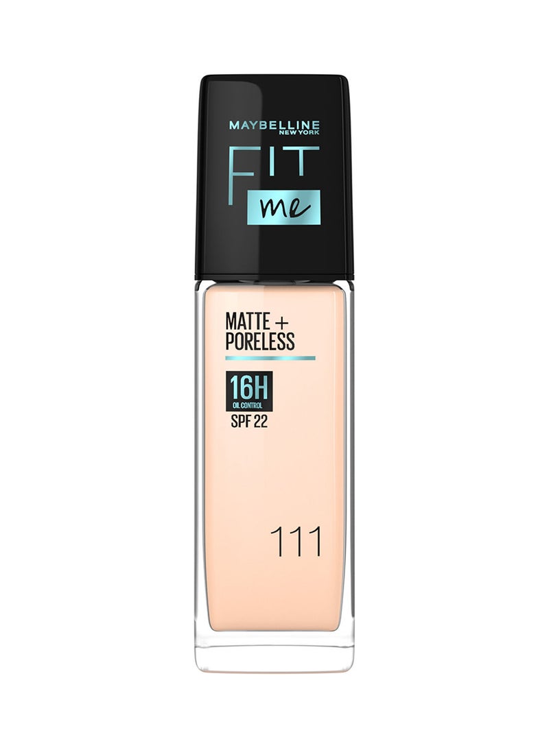 Fit Me Matte & Poreless Foundation 16H Oil Control with SPF 22 - 111 111