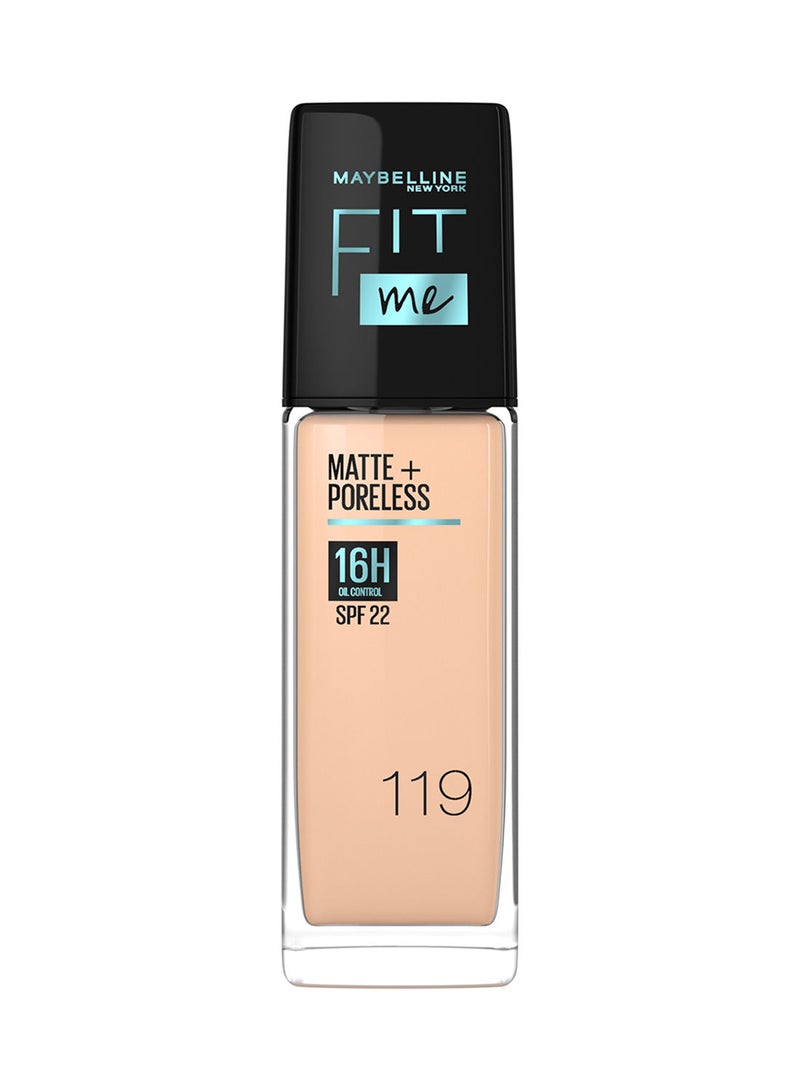 Fit Me Matte And Poreless Foundation 16H Oil Control With SPF 22 - 119