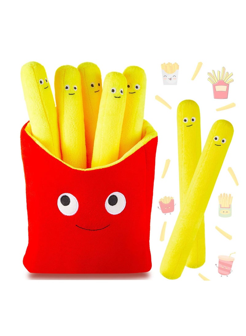 Food Pillows SYOSI Cute French Fry Plushie Toy Removable Plush French Fries Pillow, Creative Simulation Fries Plush Pillow