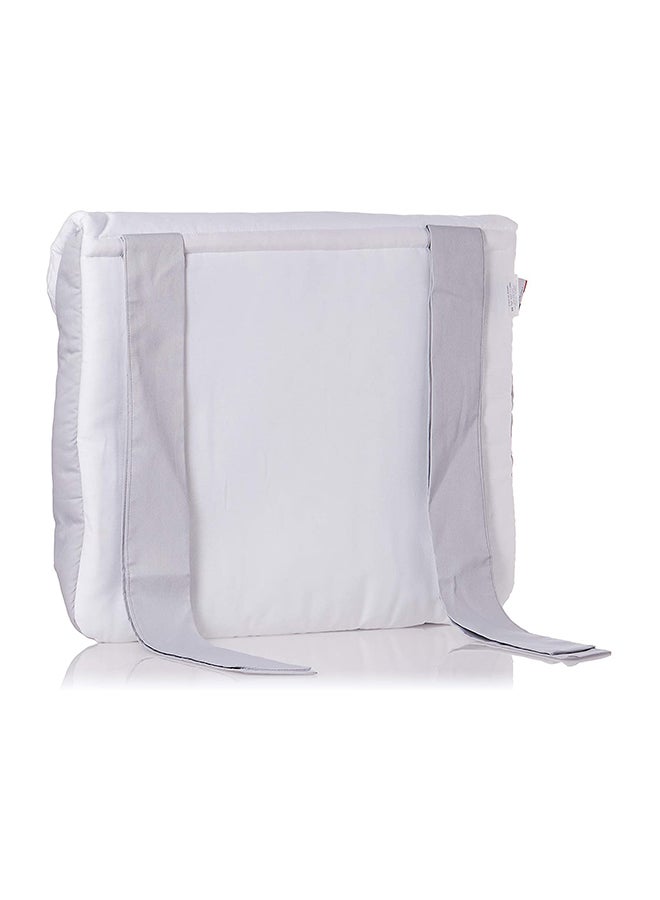 Cot Storage Bag Baby Pocket Beside, Linen Baby Nursery Organizer Bag, Washable, Crib, Playard Hanging Bag, Packet Organizer, Cribs, Diaper Caddy - White