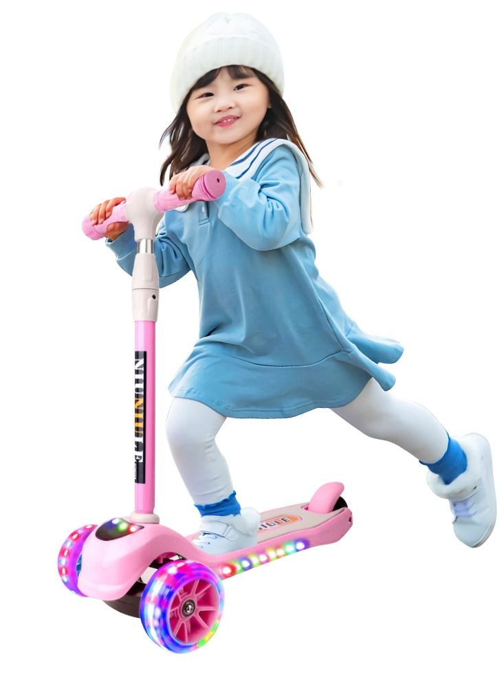 Music and Light Adjustable Handle kids Scooter